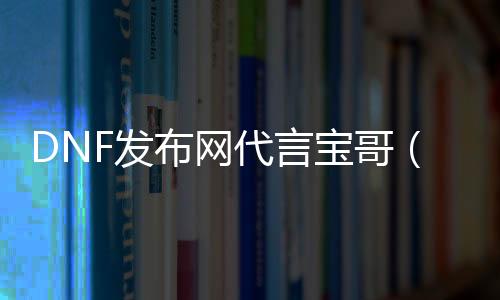 DNF发布网代言宝哥（DNF发布网宝哥为什么停播）