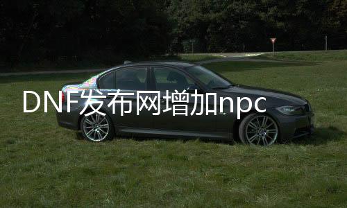 DNF发布网增加npc（dnf增加npc好感度有什么用）