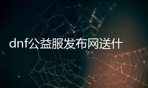 dnf公益服发布网送什么（dnf公益服发布网哪个职业厉害）