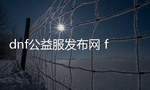 dnf公益服发布网 fuwuduan（dnf公益服发布网网站发布网）