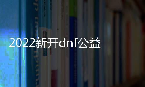 2022新开dnf公益服发布网（dnf开公益服发布网赚钱嘛）